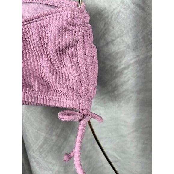 Salt + Cove Womens Textured One Shoulder Bikini Swim top Juniors D/DD - Picture 6 of 7